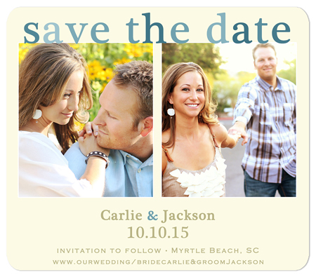 Modern Color save the date magnet